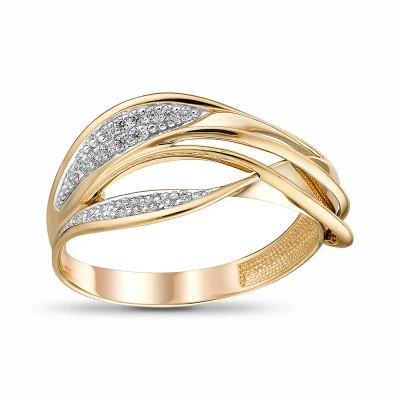 Лот: 23786501. Фото: 1. Кольцо TALANT из золота с фианитами. Кольца, перстни