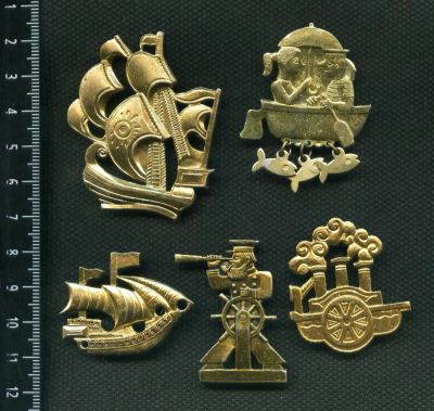 Лот: 4304617. Фото: 1. 1(№2906) значки морские новеллы... Памятные медали