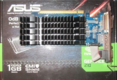 Лот: 5912258. Фото: 1. Видеокарта ASUS GeForce 210 1024Mb. Видеокарты