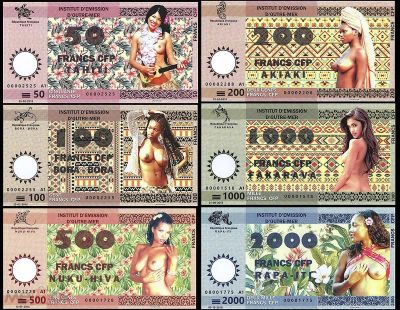 Лот: 23516883. Фото: 1. Французская Полинезия 50,100,200... Частные выпуски, копии банкнот