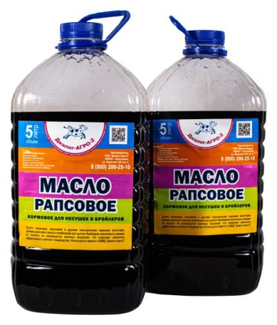 Лот: 25405737. Фото: 1. Масло растительное (рапсовое... Корма