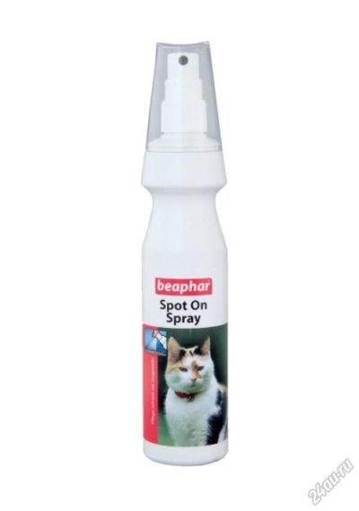 Лот: 5670687. Фото: 1. Cпрей Beaphar Spot On Spray для... Косметика для животных