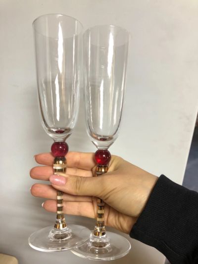 Лот: 14535307. Фото: 1. Свадебные бокалы праздничные для... Кружки, стаканы, бокалы