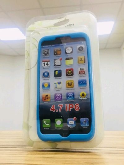 Лот: 11725504. Фото: 1. Чехол iPhone 6 голубой. Чехлы, бамперы