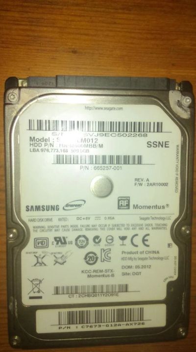 Лот: 10597548. Фото: 1. HDD ST500LM012 Samsung. Жёсткие диски (HDD)
