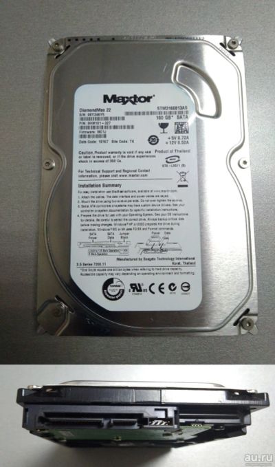 Лот: 17298467. Фото: 1. Жесткий диск HDD 160гб 3.5 sata-II. Жёсткие диски (HDD)