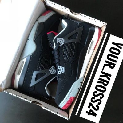 Лот: 10625930. Фото: 1. Air Jordan IV Retro ‘Bred’ Black. Кеды, кроссовки, слипоны