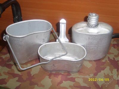 Лот: 1675289. Фото: 1. котелок с подкотельнком + фляга... Другое (рыбалка)