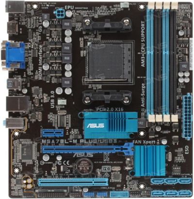 Лот: 10775684. Фото: 1. Материнская плата ASUS M5A78L-M... Материнские платы