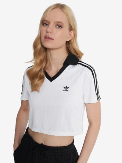 Лот: 25537765. Фото: 1. Футболка женская adidas, Белый. Другое (спортивная одежда)