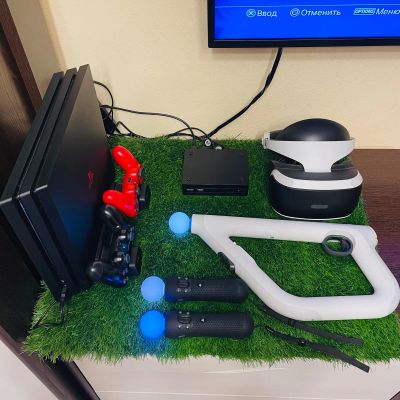 Лот: 25016862. Фото: 1. Sony PlayStation 4 PRO 1TB + VR. Игровые приставки, консоли