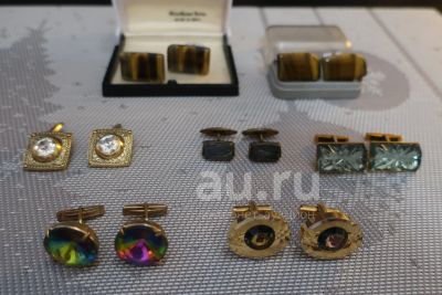 Лот: 25843739. Фото: 1. Запонки 7 пар Индия, СССР 1970-годы... Ювелирные изделия
