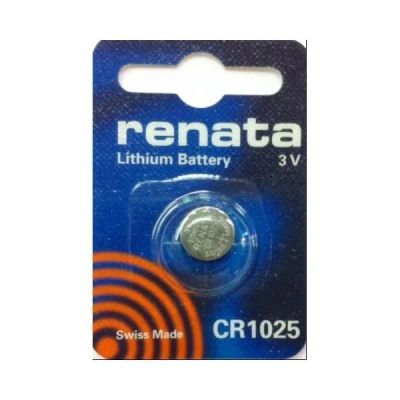 Лот: 14551445. Фото: 1. Батарейка CR1025 RENATA 1шт... Батарейки, аккумуляторы, элементы питания