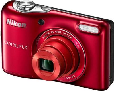 Лот: 4554051. Фото: 1. Фотокамера Nikon L30 Red 20Mpx... Цифровые компактные