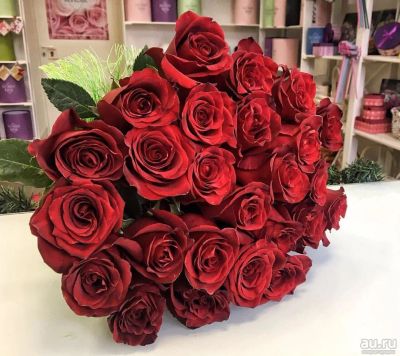 Лот: 9273417. Фото: 1. букет из 25 красных роз. Свежие цветы