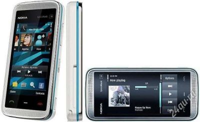 Лот: 846371. Фото: 1. nokia 5530 white/blue полный комплект... Смартфоны