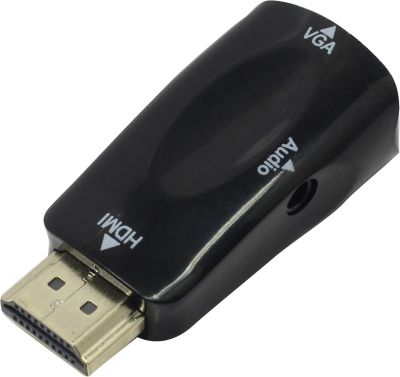Лот: 25010493. Фото: 1. Переходник HDMI(M)-VGA(F) ExeGate... Шлейфы, кабели, переходники