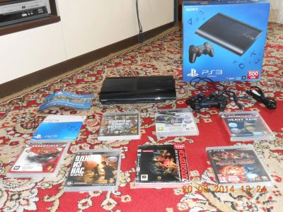 Лот: 4410366. Фото: 1. playstation 3 super slim + 30... Игровые приставки, консоли