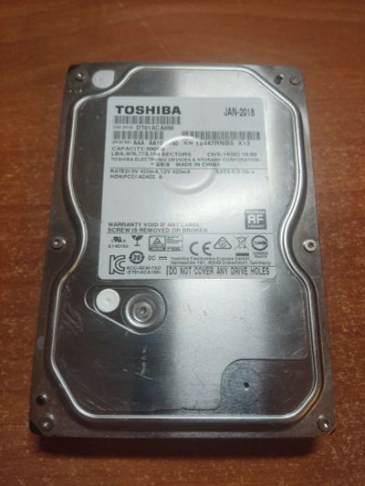 Лот: 24677680. Фото: 1. Жесткий диск Toshiba 500 Гб нерабочий. Жёсткие диски (HDD)