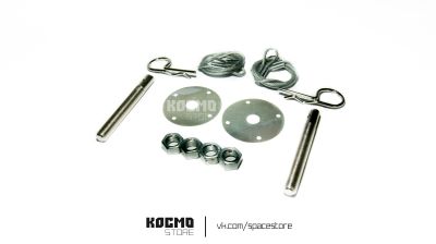 Лот: 20574756. Фото: 1. Замок капота OMP с тросами. Другое (автозапчасти)