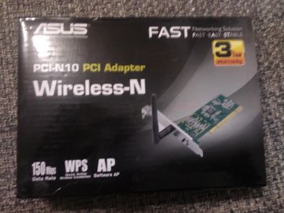 Лот: 4856160. Фото: 1. Wi-Fi адаптер ASUS PCI-N10. WiFi, Bluetooth адаптеры
