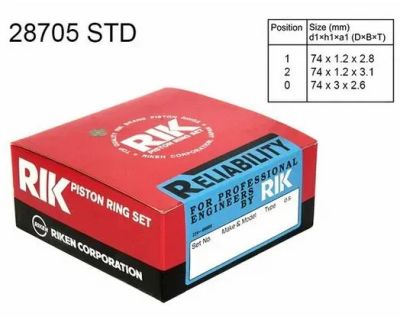 Лот: 22854306. Фото: 1. 28705STD RIKEN Кольца поршневые... Двигатель и элементы двигателя