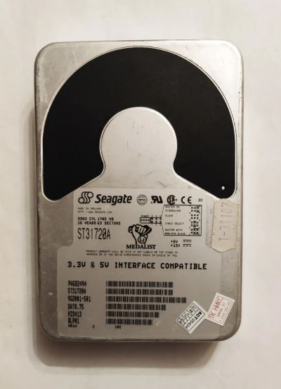 Лот: 23232470. Фото: 1. HDD IDE Seagate 1.7 Гб ST31720A. Жёсткие диски (HDD)
