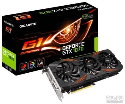 Лот: 10142342. Фото: 1. GgaByte GeForce GTX 1070 1620Mhz... Видеокарты