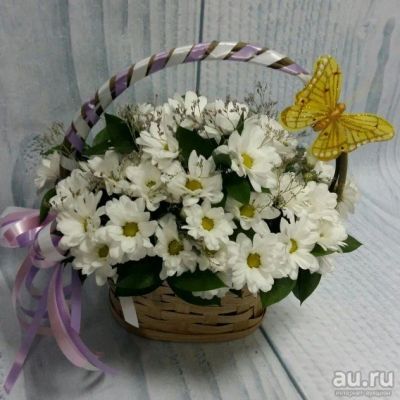 Лот: 13677466. Фото: 1. Лот № 423 Летняя корзина - 1700р... Свежие цветы