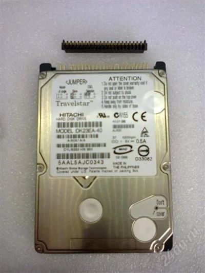 Лот: 2637734. Фото: 1. Жесткий диск HDD IDE 40 Gb 2,5... Жёсткие диски (HDD)