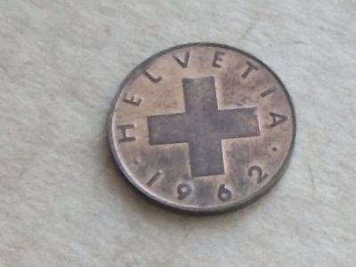 Лот: 8950594. Фото: 1. Монета 1 раппен один Швейцария... Европа