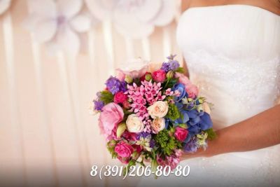 Лот: 4242224. Фото: 1. Свадебный букет № 23, букет невесты. Свежие цветы