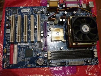 Лот: 736067. Фото: 1. МП Gigabyte s478 + Celeron 2.4Mhz... Материнские платы