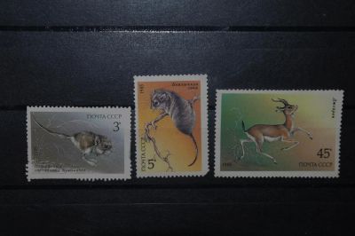 Лот: 4402436. Фото: 1. 1985 Животные, занесённые в Красную... Марки