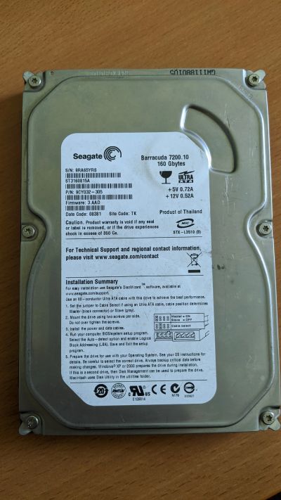 Лот: 16518966. Фото: 1. Жесткий диск Seagate Barracuda... Жёсткие диски (HDD)