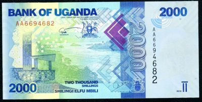 Лот: 6692176. Фото: 1. Уганда 2000 шиллингов 2010-11гг... Африка