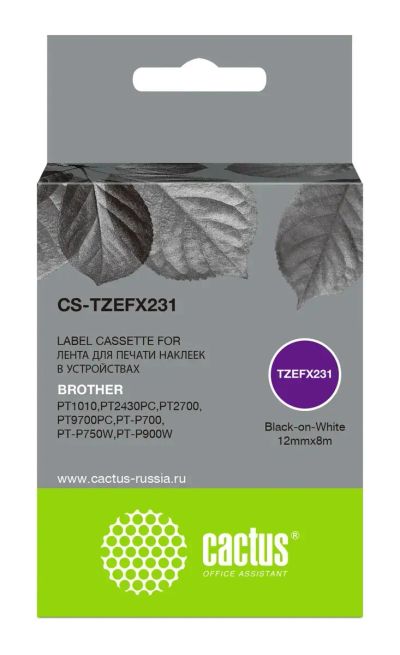 Лот: 24949388. Фото: 1. Картридж ленточный Cactus CS-TZEFX231... Картриджи, расходные материалы