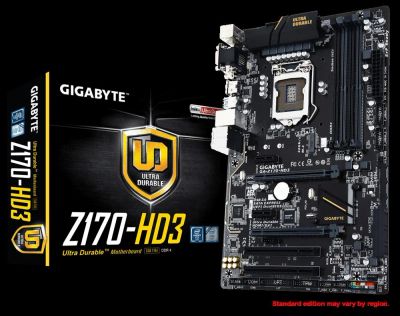 Лот: 8709844. Фото: 1. GA-Z170-HD3. Материнские платы