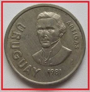 Лот: 14062382. Фото: 1. Уругвай 10 новых песо 1981. Америка