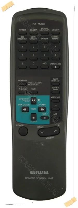 Лот: 15907002. Фото: 1. Пульт AIWA RC-7AS08. Пульты ДУ