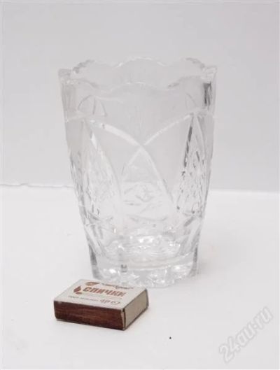 Лот: 2374695. Фото: 1. Ваза Хрустальная невысокая. Вазы