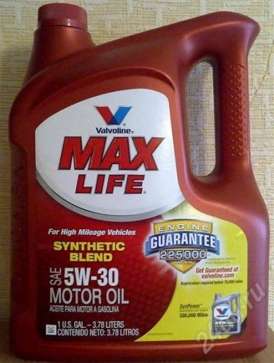 Лот: 293806. Фото: 1. полусинтетика Valvoline Max Life... Масла, жидкости
