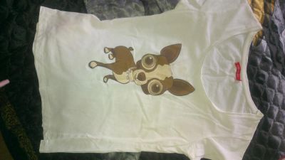 Лот: 3121947. Фото: 1. Футболка Ostin с собачкой. Футболки, топы и майки