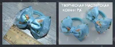 Лот: 6369855. Фото: 1. Голубые бантики на резинках. Аксессуары