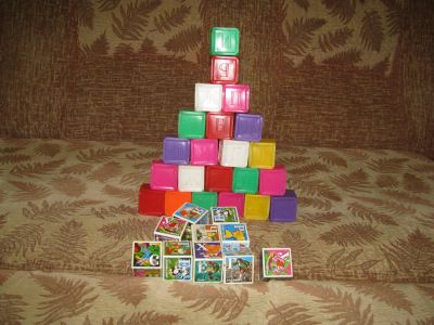 Лот: 6498325. Фото: 1. Кубики с буквами. Развивающие