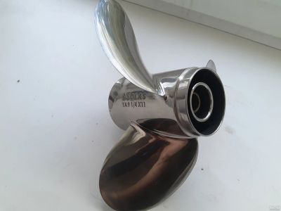 Лот: 13846575. Фото: 1. Винт стальной Yamaha 9.9-15,шаг... Запчасти для лодок, катеров, лодочных моторов