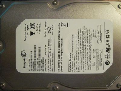 Лот: 800959. Фото: 1. HDD 500GB Seagate Barracuda 7200. Жёсткие диски (HDD)