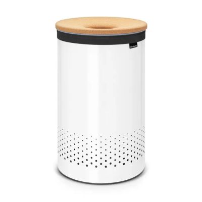 Лот: 22274541. Фото: 1. Бак для белья 60 л Brabantia белый. Постельное бельё