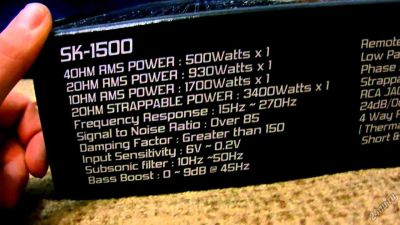 Лот: 7362692. Фото: 1. skar audio sk-1500.1d. Усилители