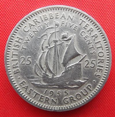 Лот: 3316089. Фото: 1. (№3107/LF) 25 центов 1955 (Британские... Америка